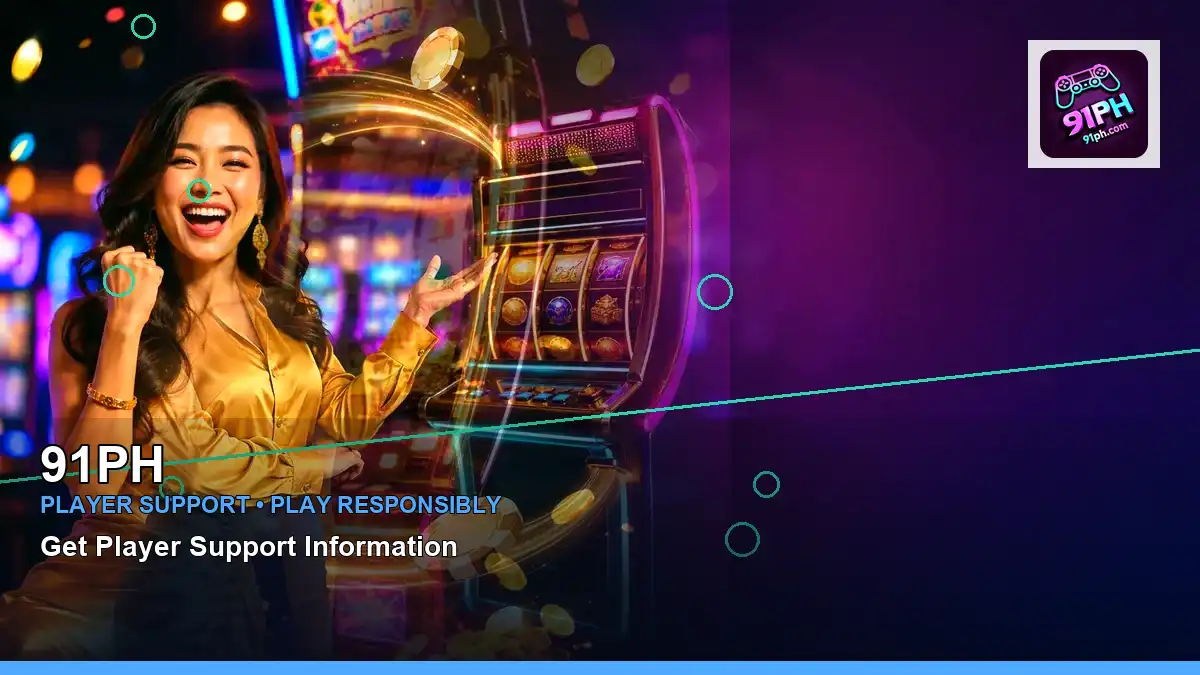 91PH play phone mobile casino games featuring an adult Filipina casino host with a left close-up composition
